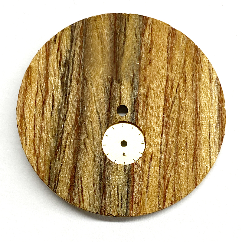 custom natural wood watch dial