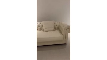 Nordic Light luxury Italian villa arc living room sofa cashmere sofa small family creative combination Microfiber Fabric set1