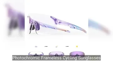Photochromic Frameless Cycling Sunglasses UV400 Sports Eyewear Unisex1