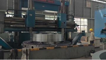 Large steel ring precision lathing