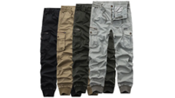 Custom Logo Solid Straight Cargo Pants Fitness Sports Men's Trousers High Quality Multi-pocket Cargo Pants1