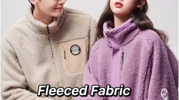 High quality 100% polyester polar fleeced fluffy fabric Knitted sleepwear poly super soft fleece bonded fabric for coat1