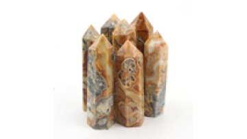Wholesale Natural Crazy Lace Agate Tower Healing  Crystal Point Tower Folk Crafts for Gifts1