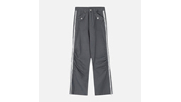 Wholesale Custom Cargo Pants Blended Polyester Fabric Multi Pockets Solid Pleated Men Cargo Pants1