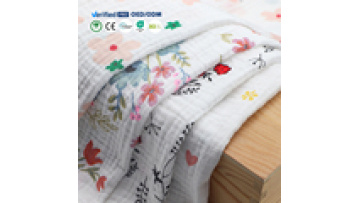 Muslin Fabric 120gsm 100% Cotton Printed Solid Embroidered Processed Customizable Double Gauze Crepe Woven Fabric1