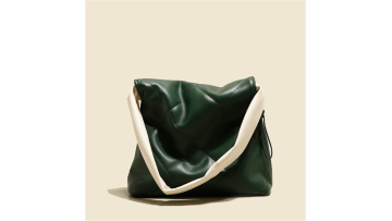 Deep Green Diamond Grid Courier Bag for Women