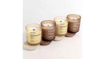 Eco Friendly Bamboo Lid Nordic Decorative Candle Jar Custom Color Black White Brown Frosted Empty Glass Candle Jars1