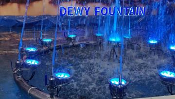 Small stainless steel fountain