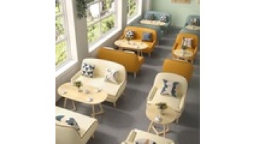 Factory direct  price fashion commercial modern furniture cafe metal and wood restaurant   wooden kitchen dining  table1