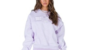 Custom Embroidery Logo Sweatshirt Cotton Fleece Women Crew Neck Sweater Jumper Oversize Custom Prints Embroidery Sweatshirt1