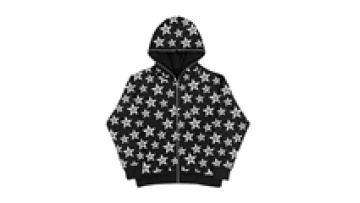Custom Hoodies DTG Printing Star Logo Heavyweight French Terry Cotton Hoodi Full Zip up Mens Hoodie1