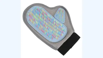 Pet Grooming Gloves Gentle Deshedding Brush Glove Efficient Pet Hair Remover Mitt for Cat1