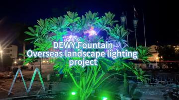 Tree-mounted landscape lighting project