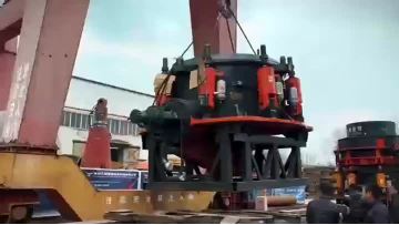 Многоцилиндровая конусная дробилка «Дапэн» готовится к отгрузке.