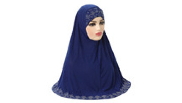 Muslim Instant Hijab with Shiny Sequin Scarf Chiffon Islamic Hijab Scarf High Quality Tudung1