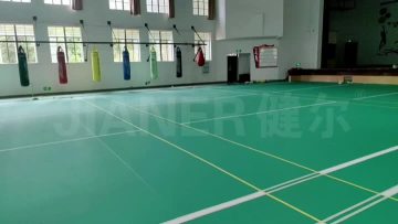 Badminton court flooring