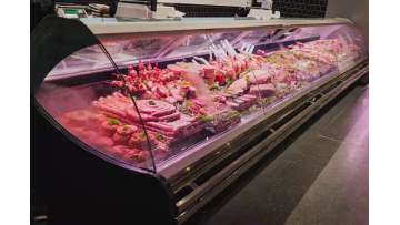curved deli refrigerator