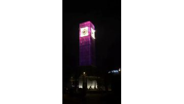 LED Mesh Screen M1-P56.25mm glass media facade case.