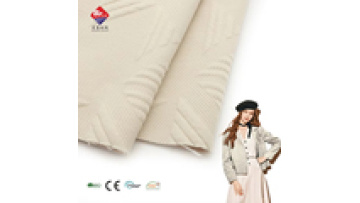 New Design Comfortable Knitted Fabric 98%Polyester 2%Spandex 320GSM Plaid Design Blend Jacquard Fabric for Women Outdoor Clothes1