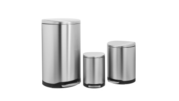 stainless steel trash can combo
