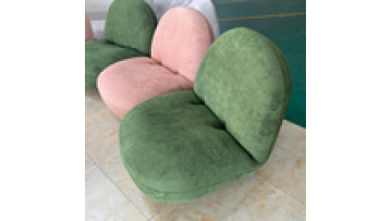 Modern design velvet fabric living room chairs single sofa chair green pink armless recliner lounge chair1