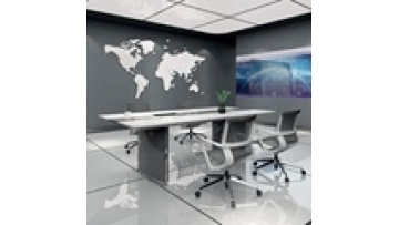 Design Boardroom Furniture Office Business  Room Table and Chair Luxury Wood and Leather Customize Craft Paint Conference Table1