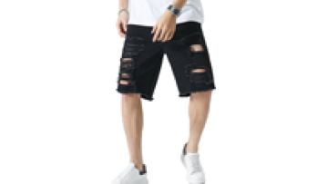 Summer Wholesale Fashion Stylish Knee Length Ripped Denim Jeans Shorts For Men1