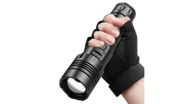 High-Power Xhp160 Zoomable LED Tactical Flashlight with USB Charging1