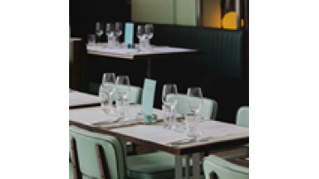 High quality  fashion commercial modern furniture cafe metal and wood restaurant  wooden kitchen dining table1