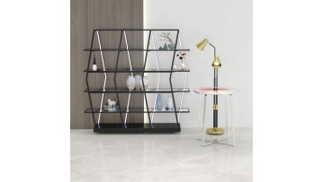 Led Lights Stainless Steel Frame Upright Buffet Display Stand With Glass Shelf1