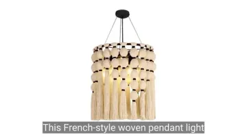 French-Style Bedroom Chandeliers, Woven Lamps1