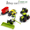 Mini Alloy Metal + ABS Alloy Farm Trucks Models Farmer Car Die-cast Toy Vehicles Corn Rice Harvesters Tractors Bulldozers Kids