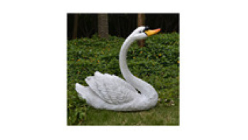White Swan Sculpture - Resin Outdoor Garden Statue, Life Size1