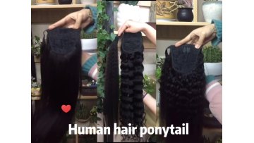 Wrap Around Ponytail Human Hair Straight Ponytail Hairpiece Ombre Color 1B30 Virgin Hair Ponytail Extension1
