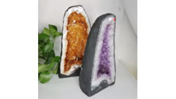 CHUSE High Quality Natural Energy Raw Large Amethyst Citrine Geode for Fengshui1