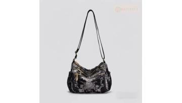 Fashion Printed Multi-Zip Cross-body Bag