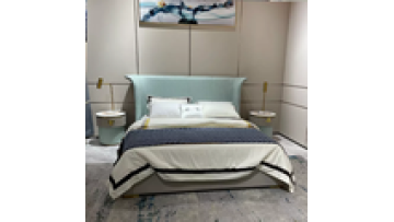 Hot sale fashion high quality solid wood king size bed frame minimalist bedroom set furniture double bed1