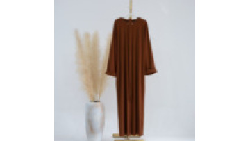 Warm Knitted Turkish Women's Abaya Dress Middle East Muslim Plain Jellabiya Dubai Modest Islamic Loose Robe with Belt Pockets1