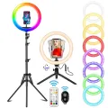 ring light 26cm Selfie RGB Ring Light Merry Christmas Photography Lighting with Tripod Bluetooth Remote Control for Photo Video