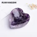 Wholesale Natural purple Quartz Ashtray Heart Shape Crystal Bowl Hand Polished Healing amethyst Quartz Health For Gift