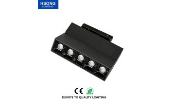 Hsong Lighting - Popular design surface mounted light cob led magnetic track light systems 10w 5 heads for office LED track lights1