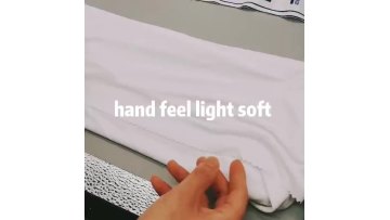Free Sample Wholesale 100% Polyester 130 Grams White Textiles Knitted Mesh Fabric Soft Breathable Light Design Girls Clothing1