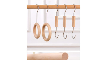 Beech S hook wood clip