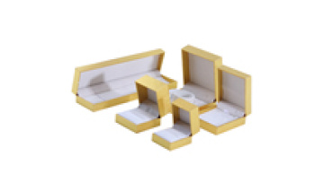 Hanhong custom wholesale filled leather paper gift jewelry packaging box earrings necklace ring gold paper jewelry box1