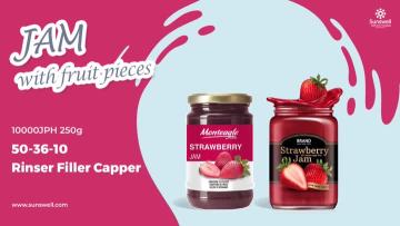 10000JPH 250g Jam with fruit pieces 50-36-10 Rinser Filler Capper