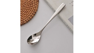 Stainless steel solid stick ice spoon long handle coffee stirring spoon teaspoon dessert spoon
