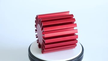 aluminum round red anodized heatsink