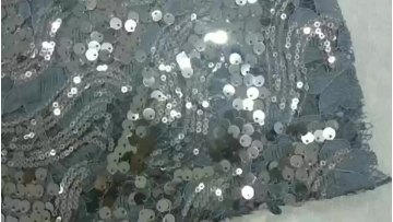 2020 Hot Leotard Dress Light Blue Lace Size Sequin Fabric Simple Atmosphere Fabric1