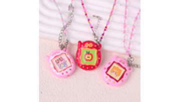 Custom Tamagotchi Beat Game Console Bead Phone Bag Chain Plastic Cartoon Acrylic Rotation Keychain Cute1