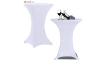 High stretch spandex table cover white color size customized bar wedding banquet birthday table cover1